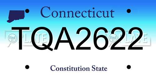 TQA2622 Connecticut License Plate