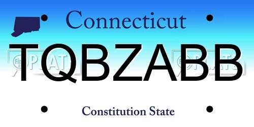 TQBZABB Connecticut License Plate