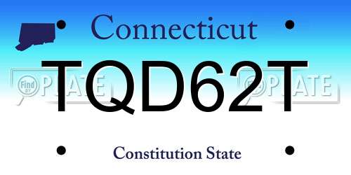 TQD62T Connecticut License Plate