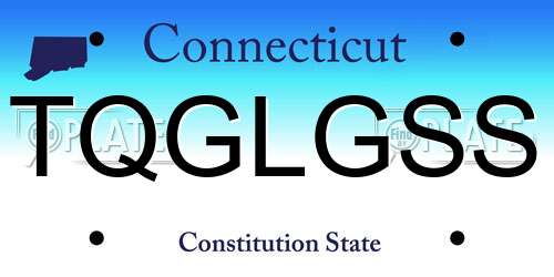 TQGLGSS Connecticut License Plate