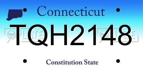 TQH2148 Connecticut License Plate