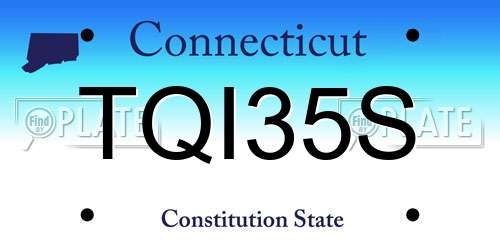 TQI35S Connecticut License Plate