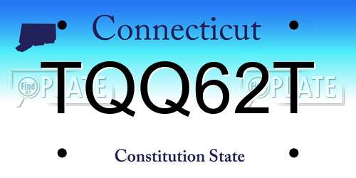 TQQ62T Connecticut License Plate