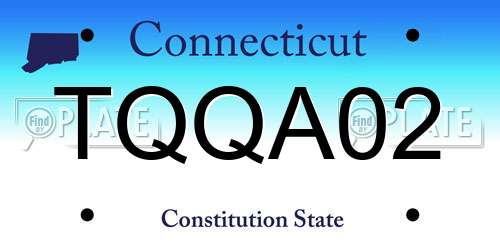 TQQA02 Connecticut License Plate