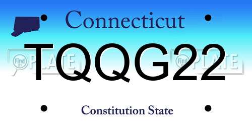 TQQG22 Connecticut License Plate