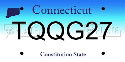 TQQG27 Connecticut License Plate