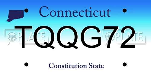TQQG72 Connecticut License Plate