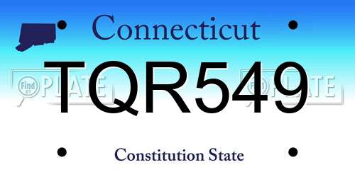 TQR549 Connecticut License Plate