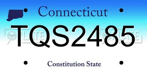 TQS2485 Connecticut License Plate