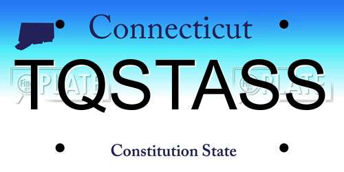 TQSTASS Connecticut License Plate