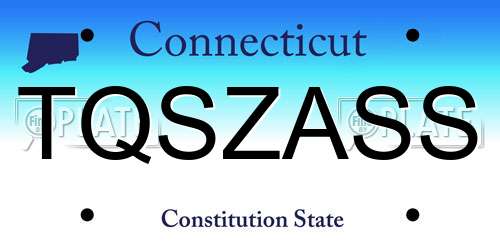 TQSZASS Connecticut License Plate