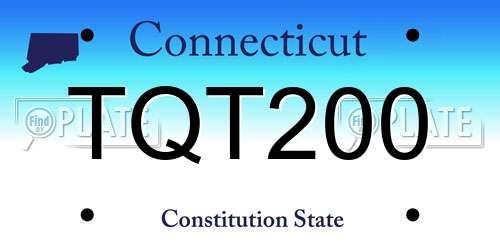 TQT200 Connecticut License Plate