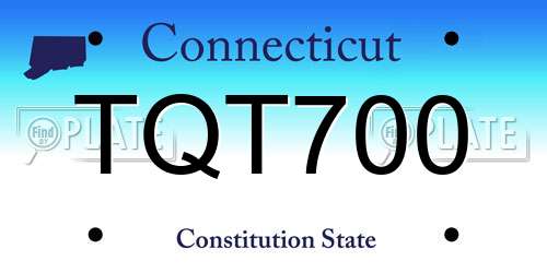 TQT700 Connecticut License Plate