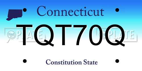 TQT70Q Connecticut License Plate