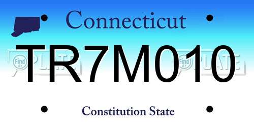 TR7M010 Connecticut License Plate