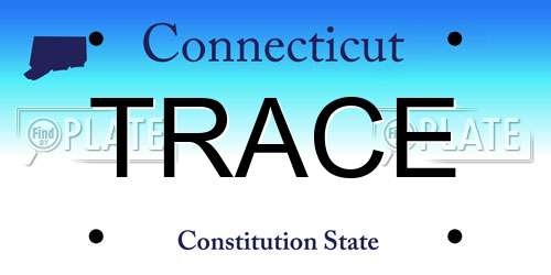 TRACE Connecticut License Plate