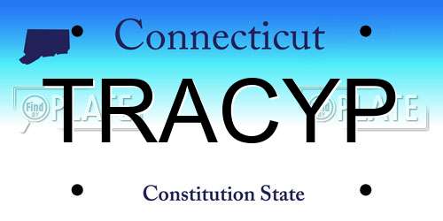 TRACYP Connecticut License Plate