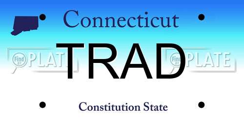 TRAD Connecticut License Plate
