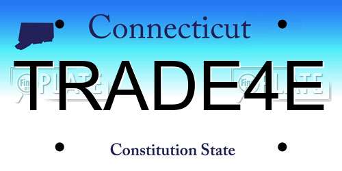 TRADE4E Connecticut License Plate