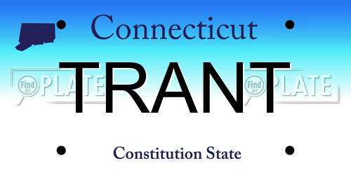 TRANT Connecticut License Plate