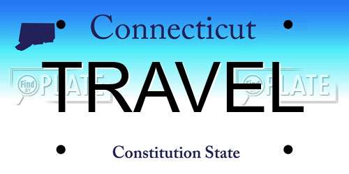 TRAVEL Connecticut License Plate