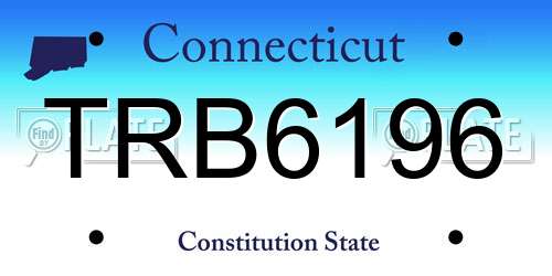 TRB6196 Connecticut License Plate