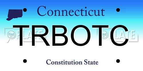 TRBOTC Connecticut License Plate
