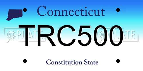 TRC500 Connecticut License Plate
