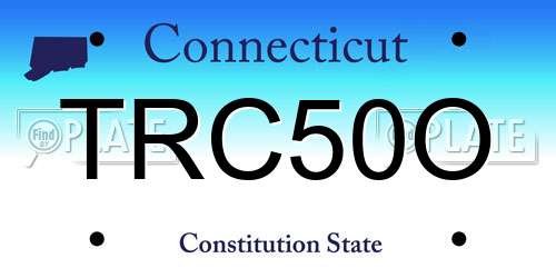 TRC50O Connecticut License Plate