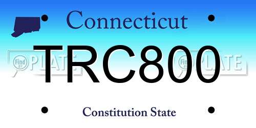 TRC800 Connecticut License Plate