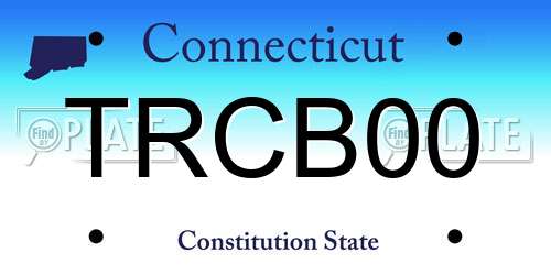 TRCB00 Connecticut License Plate