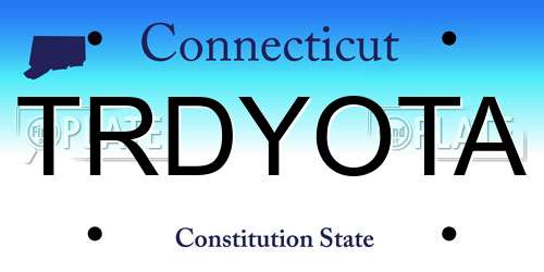 TRDYOTA Connecticut License Plate