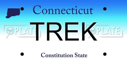 TREK Connecticut License Plate