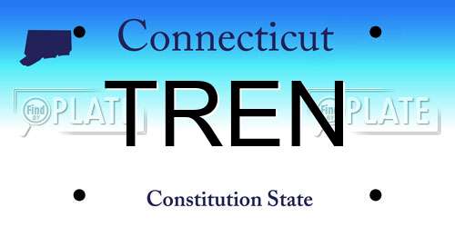 TREN Connecticut License Plate