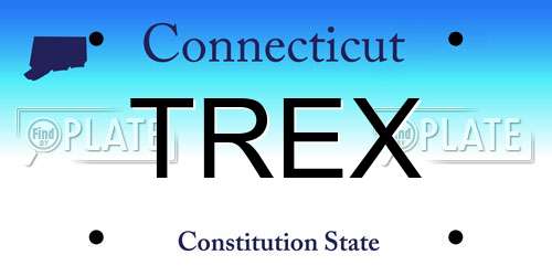 TREX Connecticut License Plate