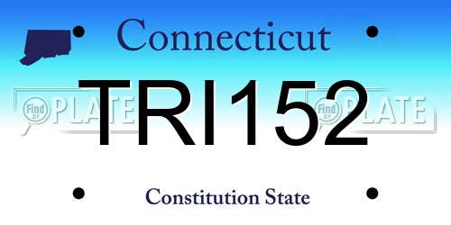 TRI152 Connecticut License Plate