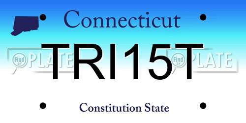 TRI15T Connecticut License Plate