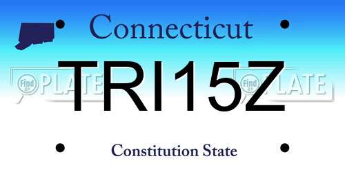 TRI15Z Connecticut License Plate