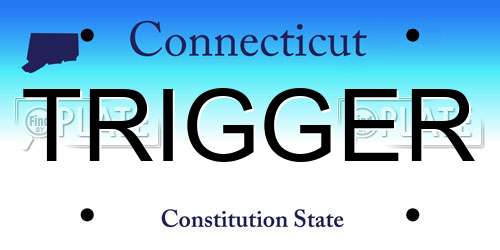 TRIGGER Connecticut License Plate