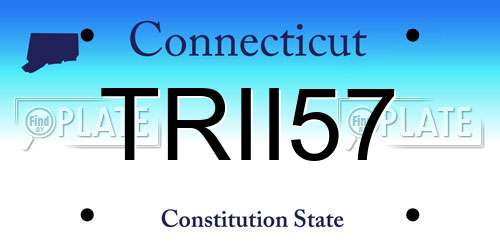 TRII57 Connecticut License Plate