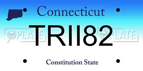 TRII82 Connecticut License Plate