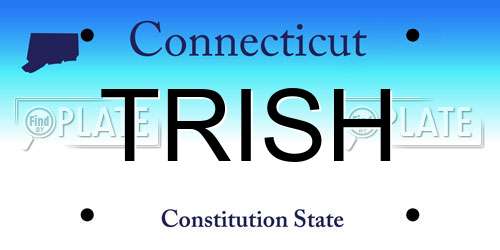 TRISH Connecticut License Plate