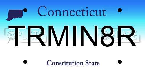 TRMIN8R Connecticut License Plate