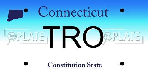 TRO Connecticut License Plate