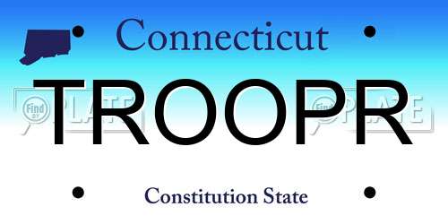 TROOPR Connecticut License Plate