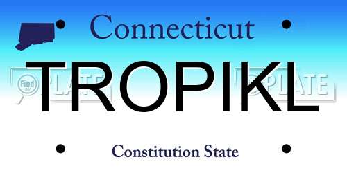 TROPIKL Connecticut License Plate
