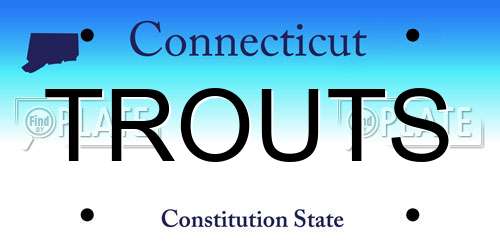 TROUTS Connecticut License Plate