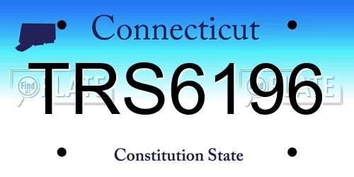 TRS6196 Connecticut License Plate