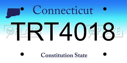 TRT4018 Connecticut License Plate