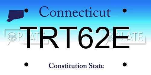 TRT62E Connecticut License Plate